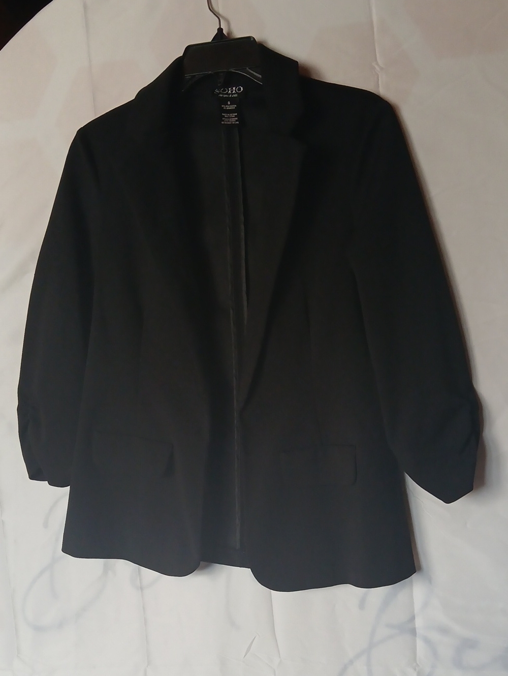 😍SOHO Aparel Ltd Black Women's Tailored Blazer Jacket Size S